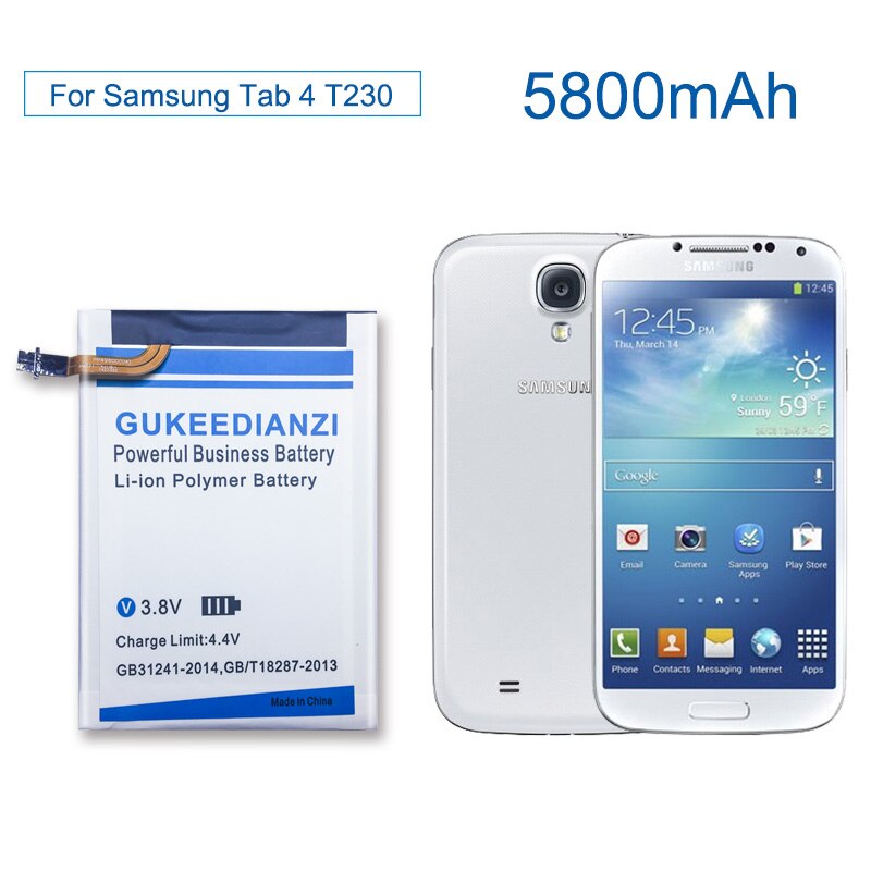 GUKEEDIANZI EB-BT230FBE Tablette Li-Ion Batterie5800mAh Für Samsung Galaxis Tab 4 Winkel T230 T231 T235 SM-T230 SM-T231 SM-T235