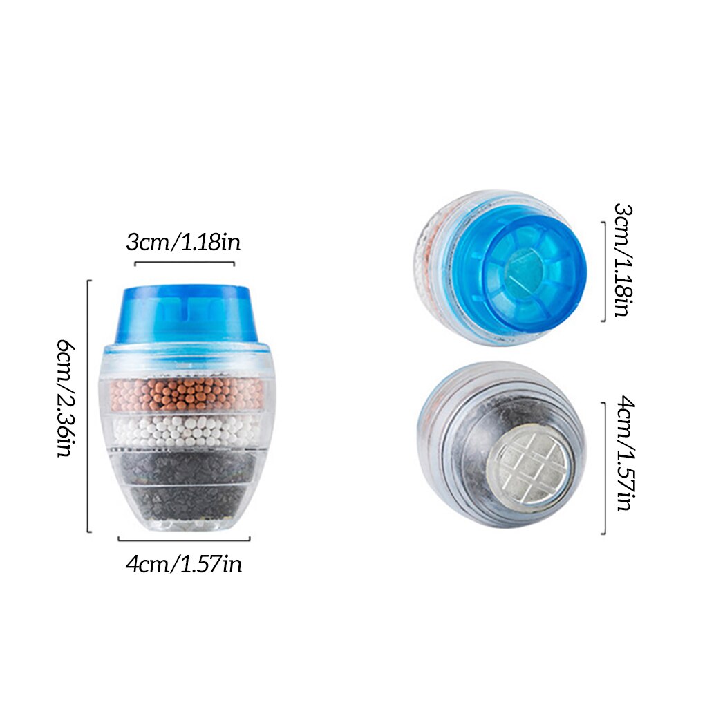 Kraan Water Filter Zeef Vergiet Keuken Plastic Tap Splash-Proof Hoofd Huishouden Adsorptie Filtratie Cartridge Willekeurige Kleur