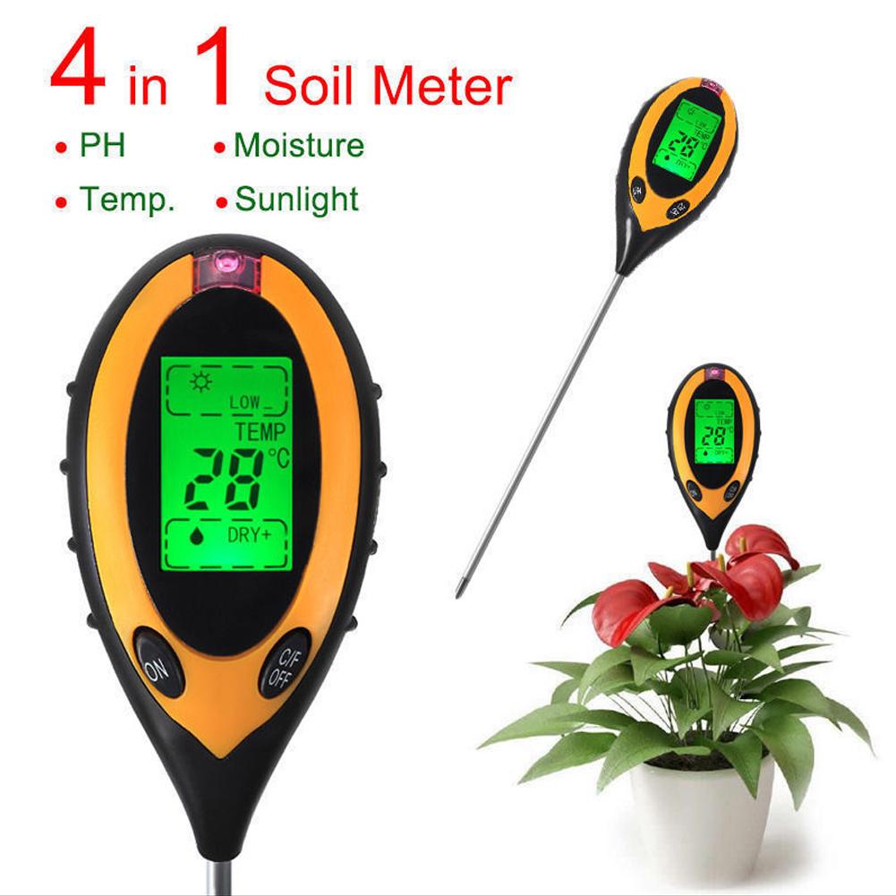 3 IN 1 Soil PH Meter Digital Soil Moisture Sunlight PH Meter Tester For Garden Soil Plant Flower Digital Analyzer Tester Tool: G