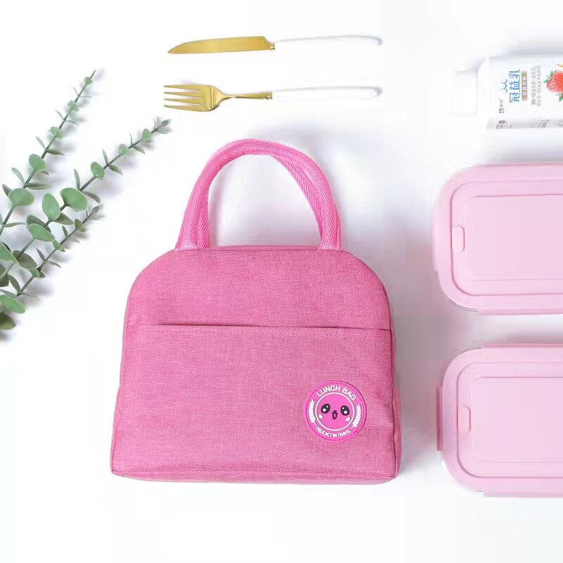 Portable Lunch Bag Cotton Thermal for Kids Insulated Waterproof Canvas Picnic Food Storage Insulation Cool Food Storage Bag Box