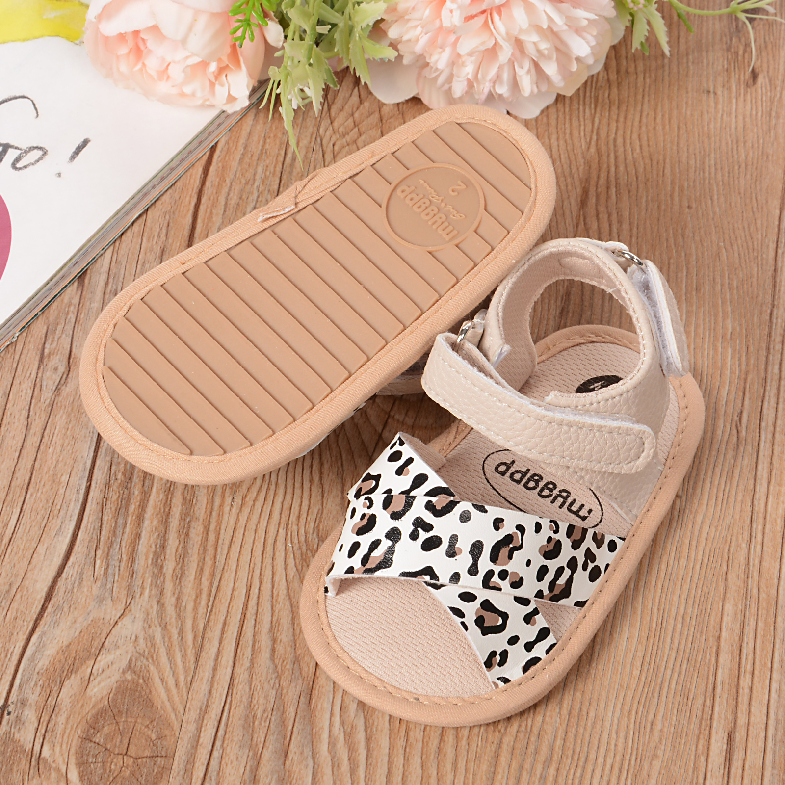 Baskets en cuir PU pour -né garçon et fille, chaussures d'été à semelle souple, sandales adaptées pour bébé de 0 à 18M,