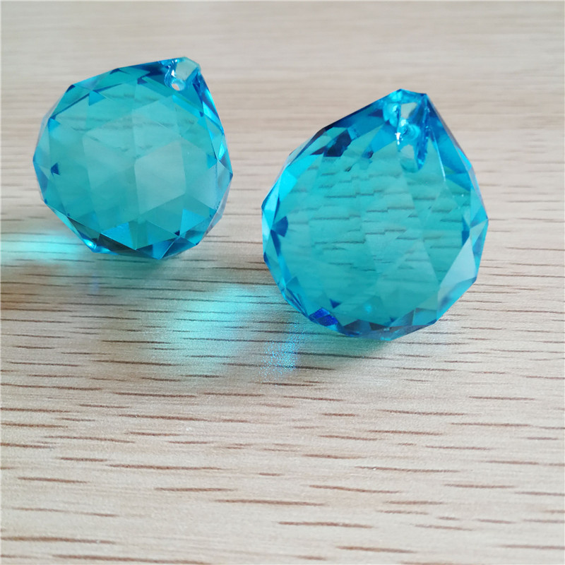 15mm-40mm Crystal Chandelier Ball Various Color 10 Pieces Glass Faceted Prisms Decorative Lighted Beads