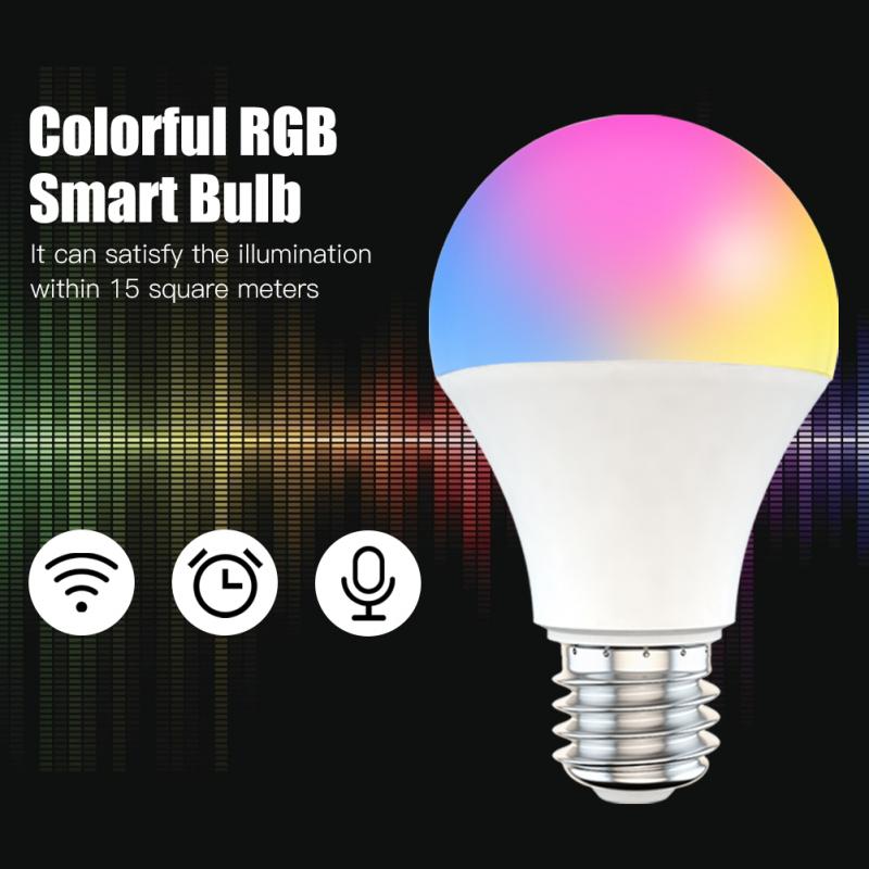 TUYA Wifi Smart Bulb home Lighting lamp 9W E27 Magic RGB +CW +WW LED Colorful Light Bulb Dimmable Support IOS /Android