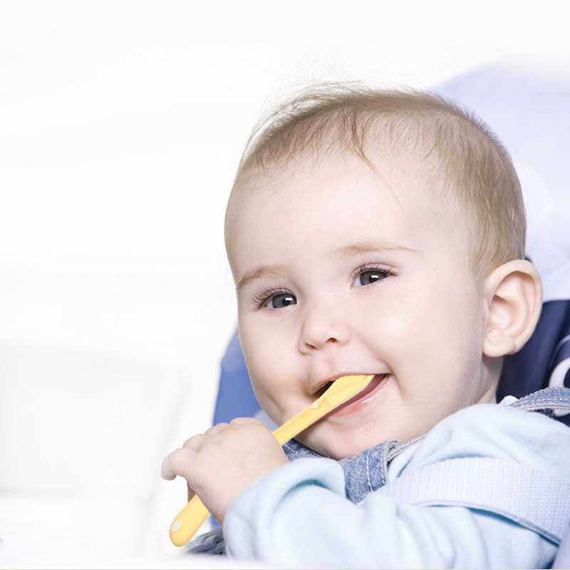 Juego de vajilla de silicona para niños gemelos, cucharas de alimentación con caja portátil, herramientas de alimentación, 2 piezas