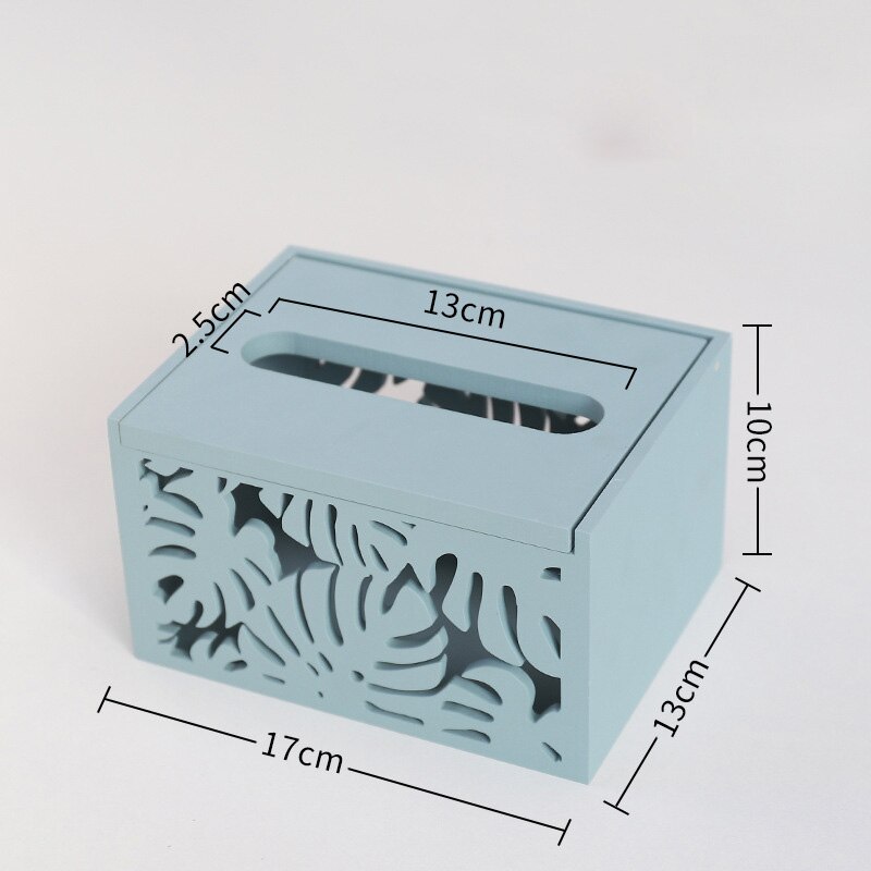 Simple Wooden Tissue Box Container Hollow Napkin Storage Box Home Office Restaurant Desktop Decor Tissue Dispenser Organizer