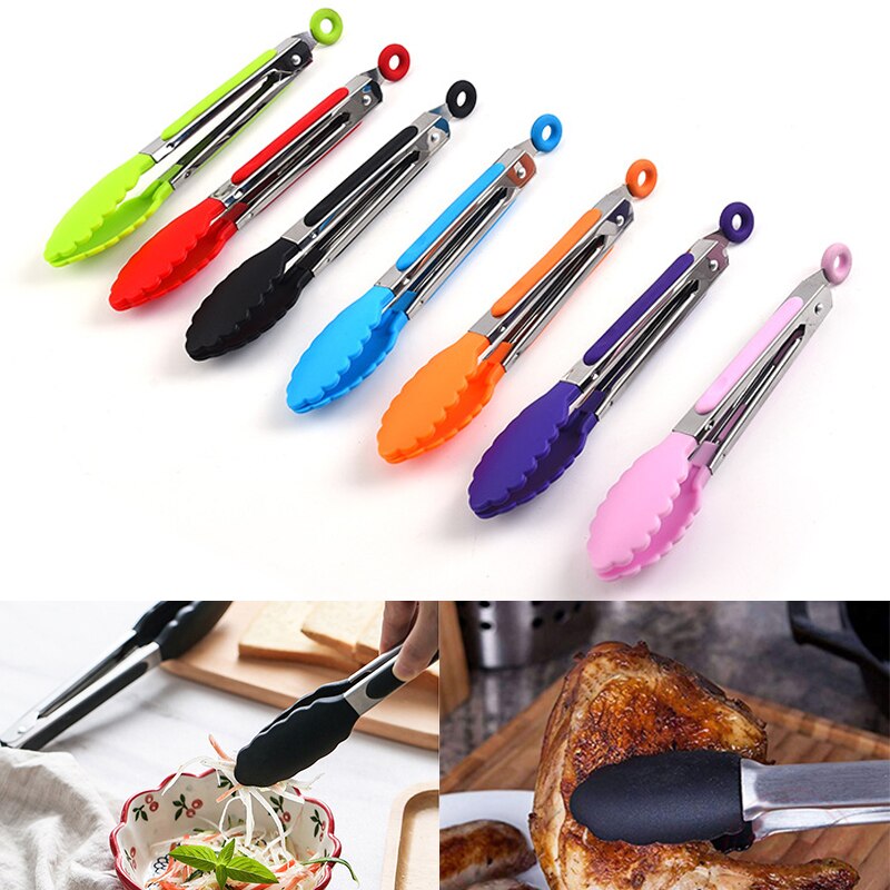 Pegador de comida de silicone, pinça de pegar comida, utensílio de cozinha, acessórios de braçadeira, ferramenta de cozinha para servir comida, salada