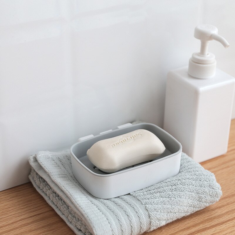 Smiley – boîte à savon Double couche perforée sans coller au mur, égouttoir, accessoires de salle de bains