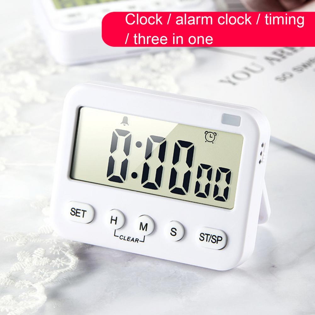 3-in-1 Electronic Digital Timer Reminder Magnetic LCD Screen Countdown Alarm Clock Kitchen Timer temporizador тарелки для еды