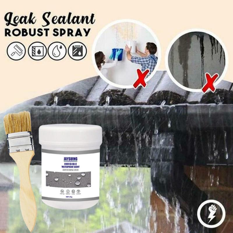 Jaysuing Transparante Waterdichte Lijm Plus Borstel Waterdicht En Lekvrij Lijm Voor Buitenmuur Transparante Waterdichte Lijm