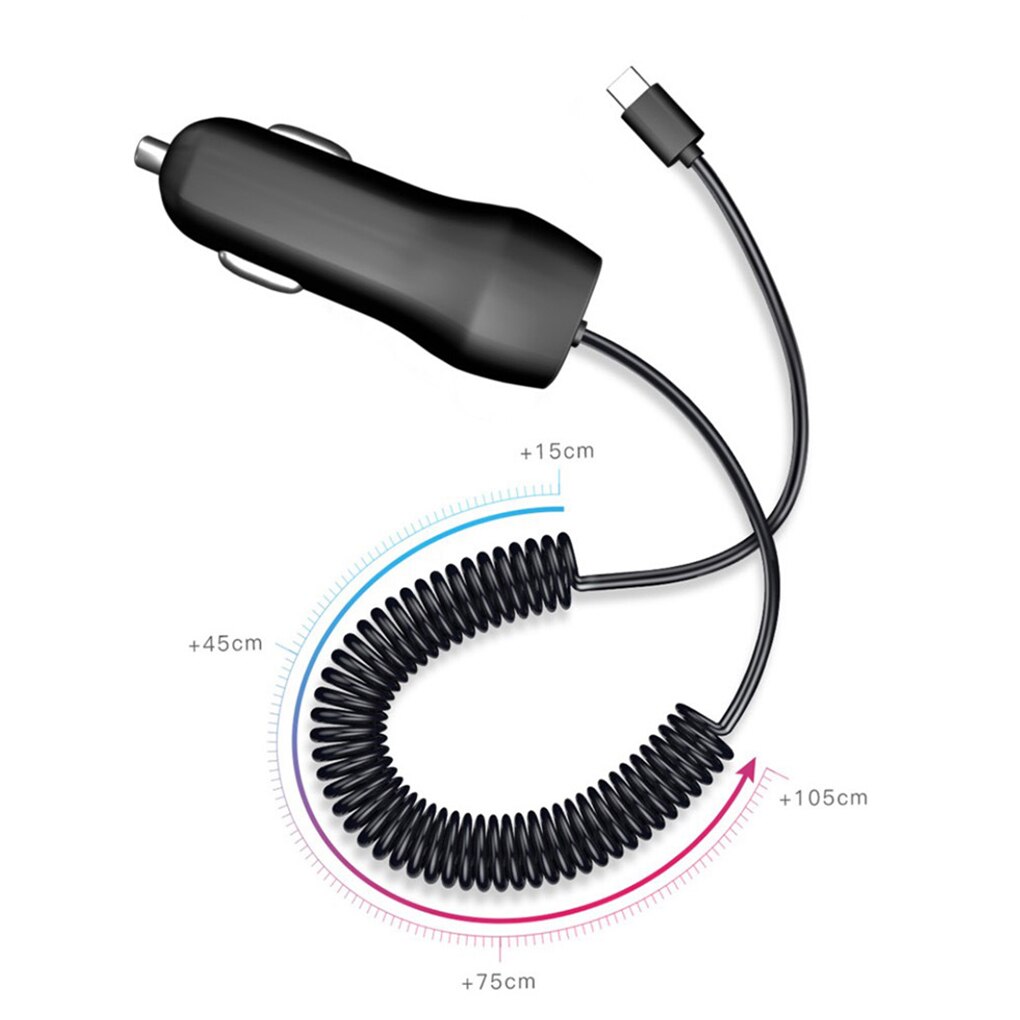 Usb Auto Telefoon Oplader Auto Usb Lader Snel Opladen Charge Micro Usb Type C Verlichting Kabel Voor Iphone Voor Samsung