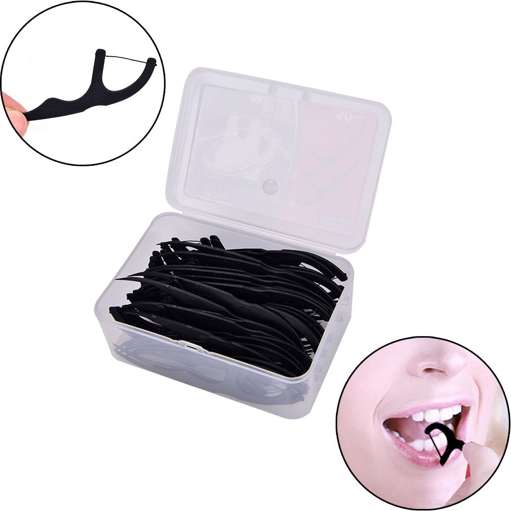 50pcs Dental Floss Interdental Brush Teeth Stick Toothpicks tooth thread Floss Pick escarbadientes tandenstokers