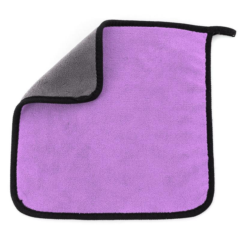 Chiffon en microfibre pour lavage de voiture, rose, violet, chiffon de séchage pour lavage de voiture, peluche, produits de nettoyage: Violet / 30x30cm