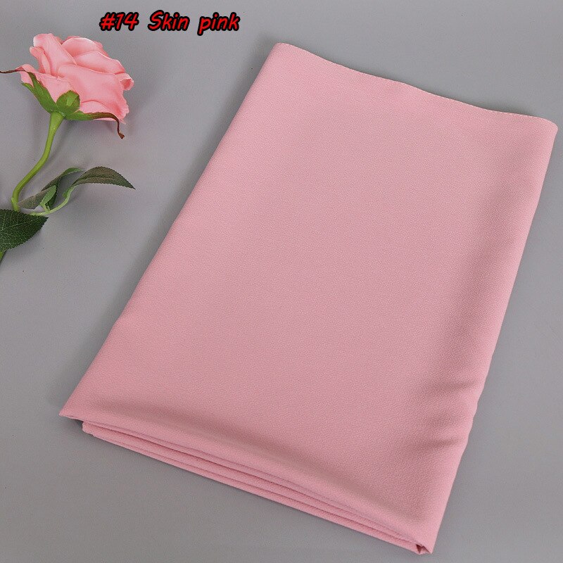 Muslimska kvinnor tjejer hijab bubbla tjock chiffong hijab sjalar wrap muslim tung bubbel chiffong enkla halsdukar/scarf 180*75cm: Rosa