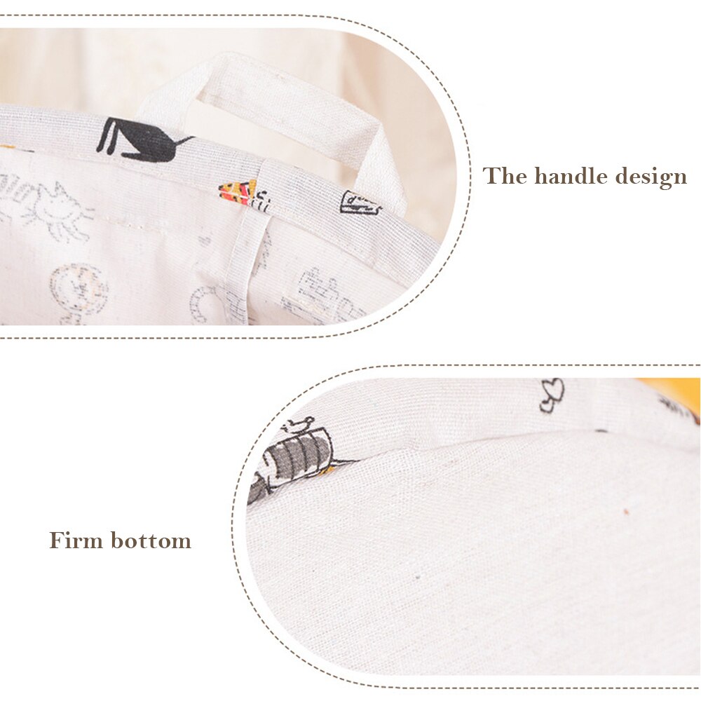 Folding Cotton Cloth Large Laundry Basket Toys Clothes Storage Box Bag Bucket Washing Dirty Clothes Organizer Bin With Handle
