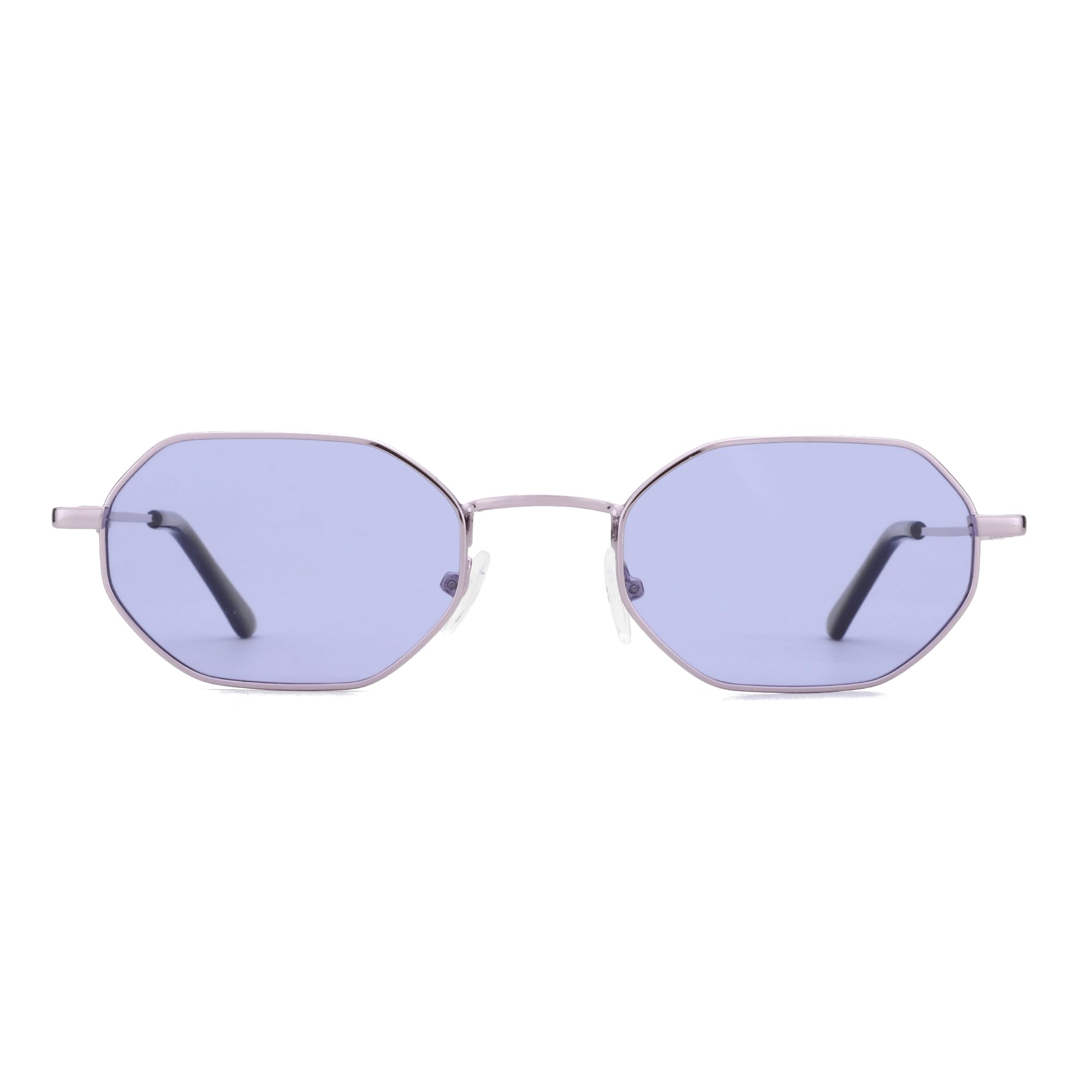 ZENOTTIC Retro Small Polygon Polarized Sunglasses Women Metal UV400 Sun Glasses Men Anti-Glare UV400 Goggles Driving Eyewear: Azul marino