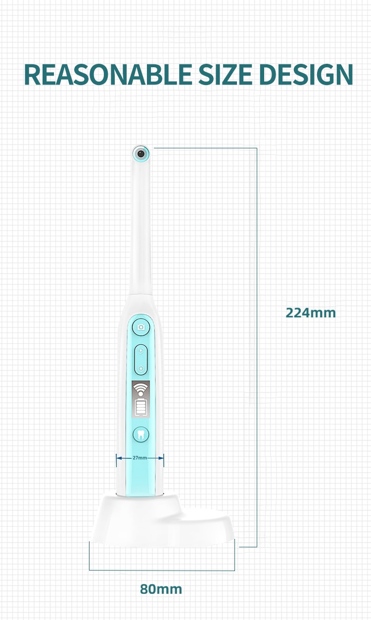 Wifi Oral Dental Endoscope 8 Adjustable Lights Wireless Intraoral Camera Dentistry HD Video For Ios Android Teeth Visual Inspect