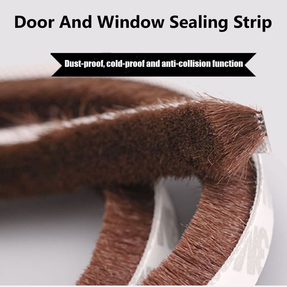 Auto-adesivo porta e janela escova de vedação Strip, Windproof Anti Insect Strip, Home Living Suprimentos, 5m