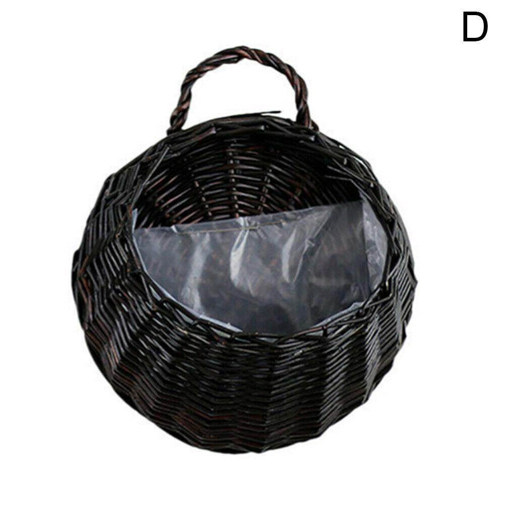 Plantenvlechtwerk wandhanger bloemenmand groot formaat handgemaakte huispot rustieke rotan wilgen vogelmanden bloempot nestdecoratie  b5 w 6: D