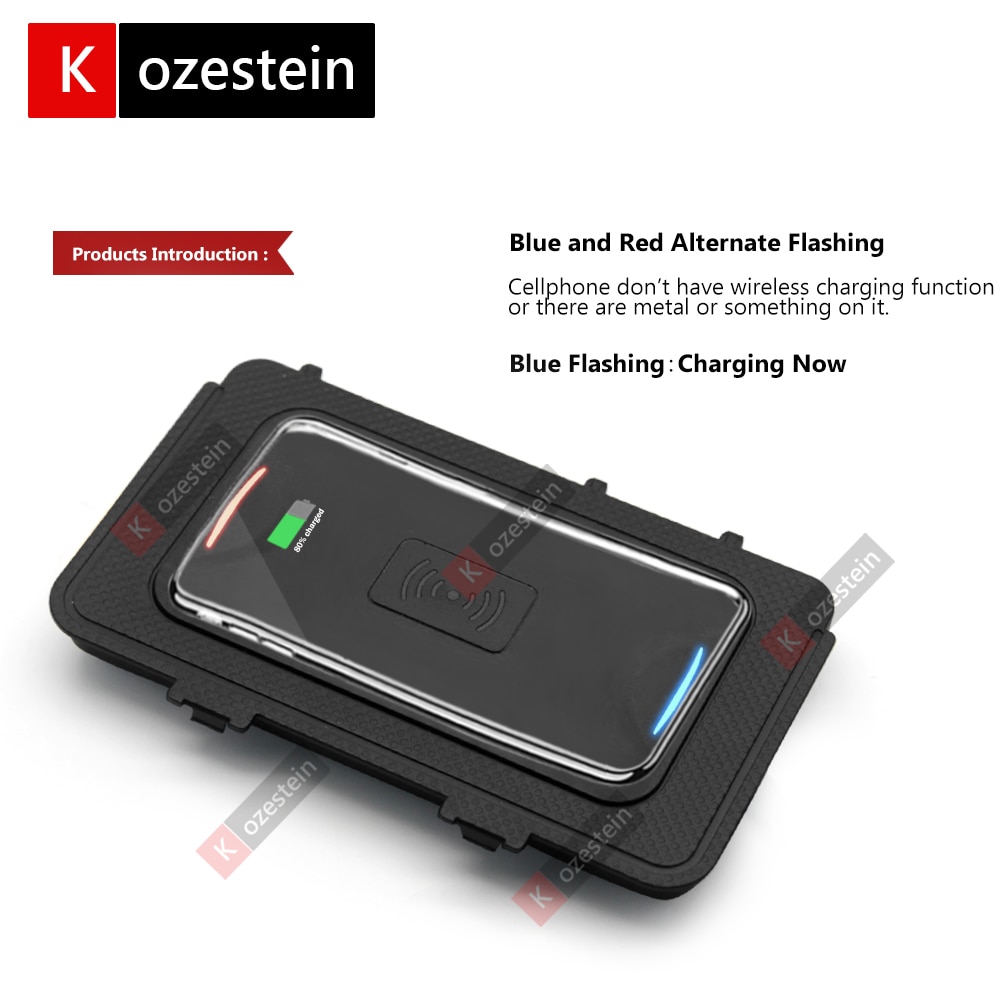 QI Wireless Charger Quick Cellphone Charging Pad For VW Taramount T-Roc Phideon Iphone Samsung Huawei VIVO Oppo Oneplus Xiaomi