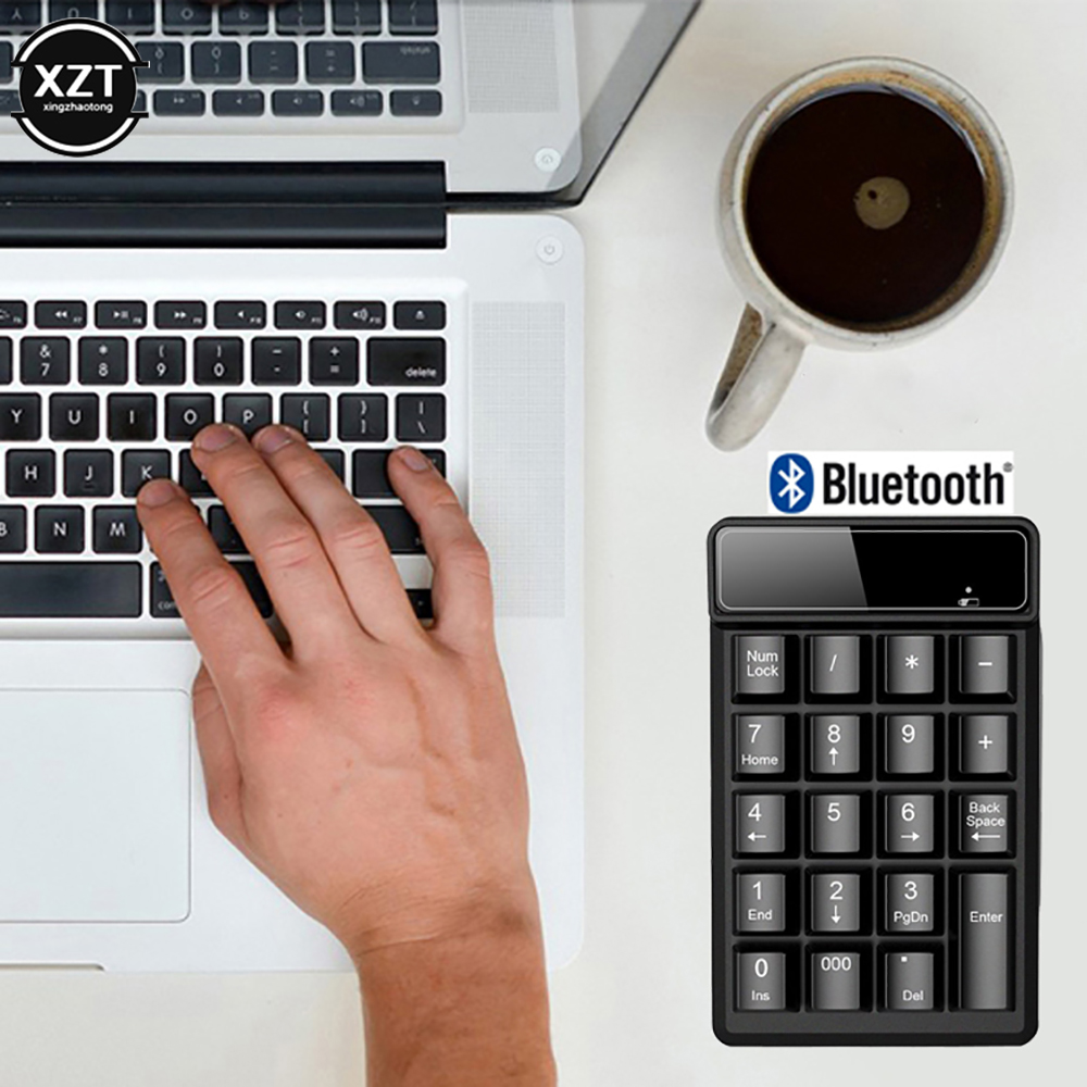 Bluetooth Wireless Numeric Keyboard 19 keys Mechanical Mini Digital Keypad For Laptop Notebook PC Rechargeable Number Key-board