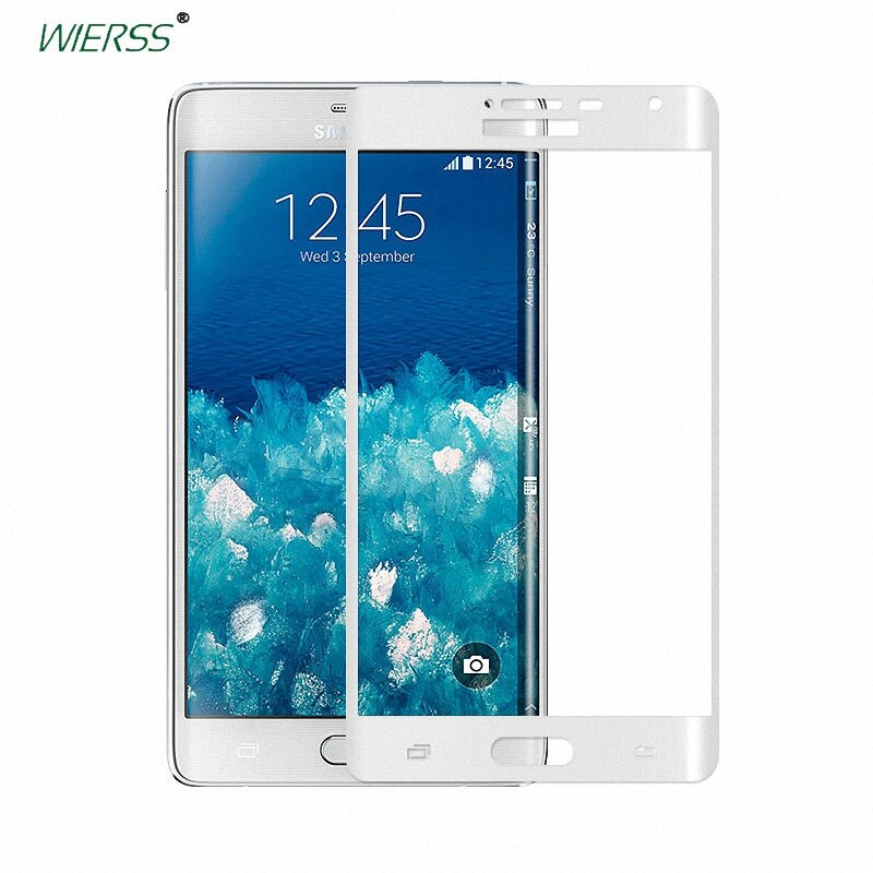 3D 9H Full Coverage Tempered Glass Screen Protector For Samsung Galaxy Note Edge/N915 N9150 N915FY N915A 5.6&quot; Glass CASE Film: white color