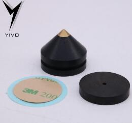 Wood Speaker Isolation Feet XSSH Audio YIVO HiFi Shock Absorber Brass Cone CD Amplifier Speaker Spike Feet Stand Spikes: black-33x28mm(8mm)
