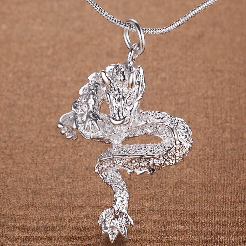 Dragon Driver argent argenté plaqué collier pendentif en argent bijoux/PRHRQDMZ KFXBOBON