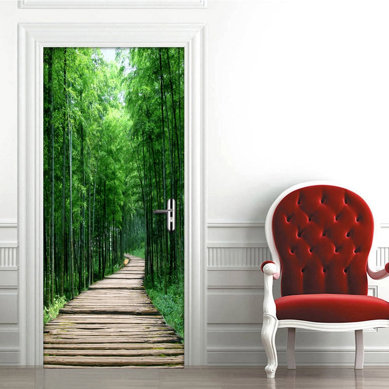 3D Door Sticker DIY Home Decor Self-Adhesive Wallp... – Grandado
