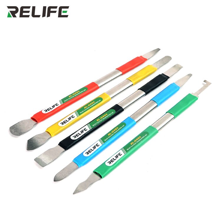 RELIFE-cuchillo multifunción de doble cabeza para RL-049A, herramienta para quitar la cubierta trasera de vidrio, raspado de estaño, 10 en 1, para iphone y Android