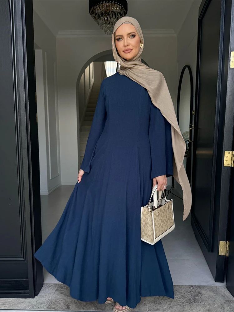 Ramadán Modesto Abaya Dubai islámico musulmán Kaftan vestido ropa de oración mujeres Vestidos Para Mujer bata caftán Marocain Mujer