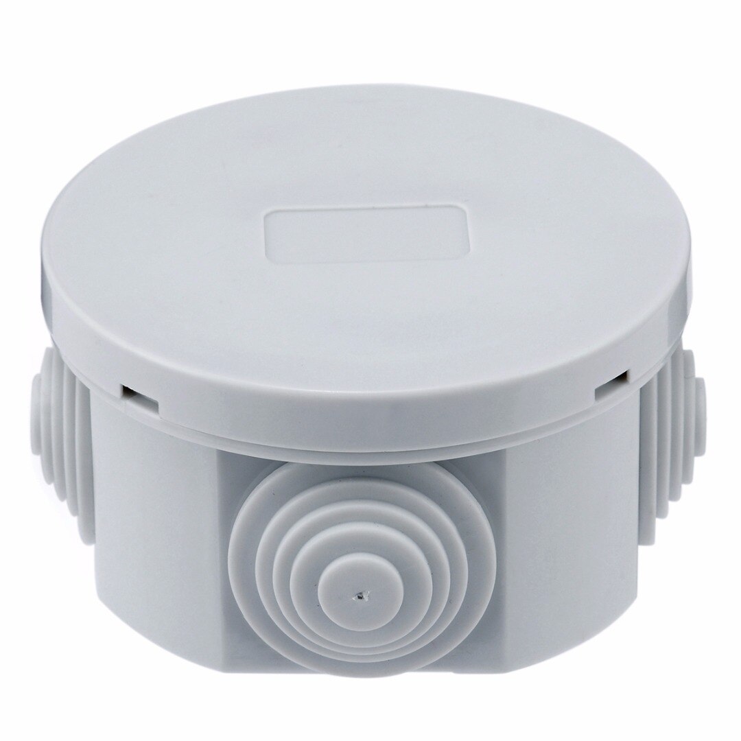 1pc Round Waterproof Weatherproof Junction Box Connection Indoor Outdoor Plastic Electric Enclosure Case For Electricity Railway: 65x35