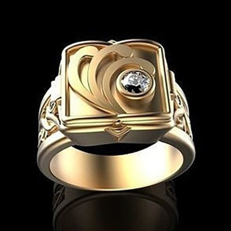 Anello a conchiglia in scatola di personalità della moda anello di bara da uomo e da donna retrò di lusso unico anello da regalo in lega di moda Accessori: 13