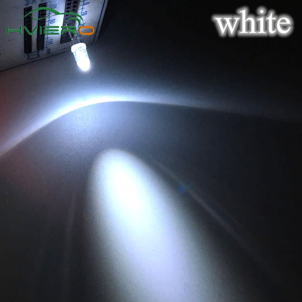 100-Pack Blue 5mm Flat Top Wide Angle LEDs - Super Bright 6000 MCD, 120° Viewing Angle, 3.2V-3.4V Forward Voltage
