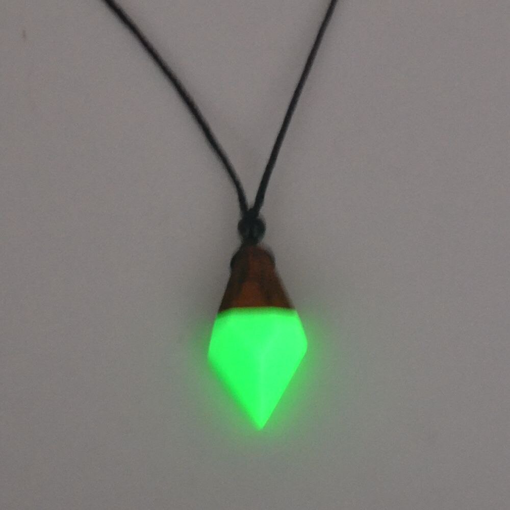 Mode Ketting, Hout Hars Combinatie, "Lichtgevende Sieraden In Het Donker Na Lichtabsorptie", Voor Mannen En Vrouwen: A2008616