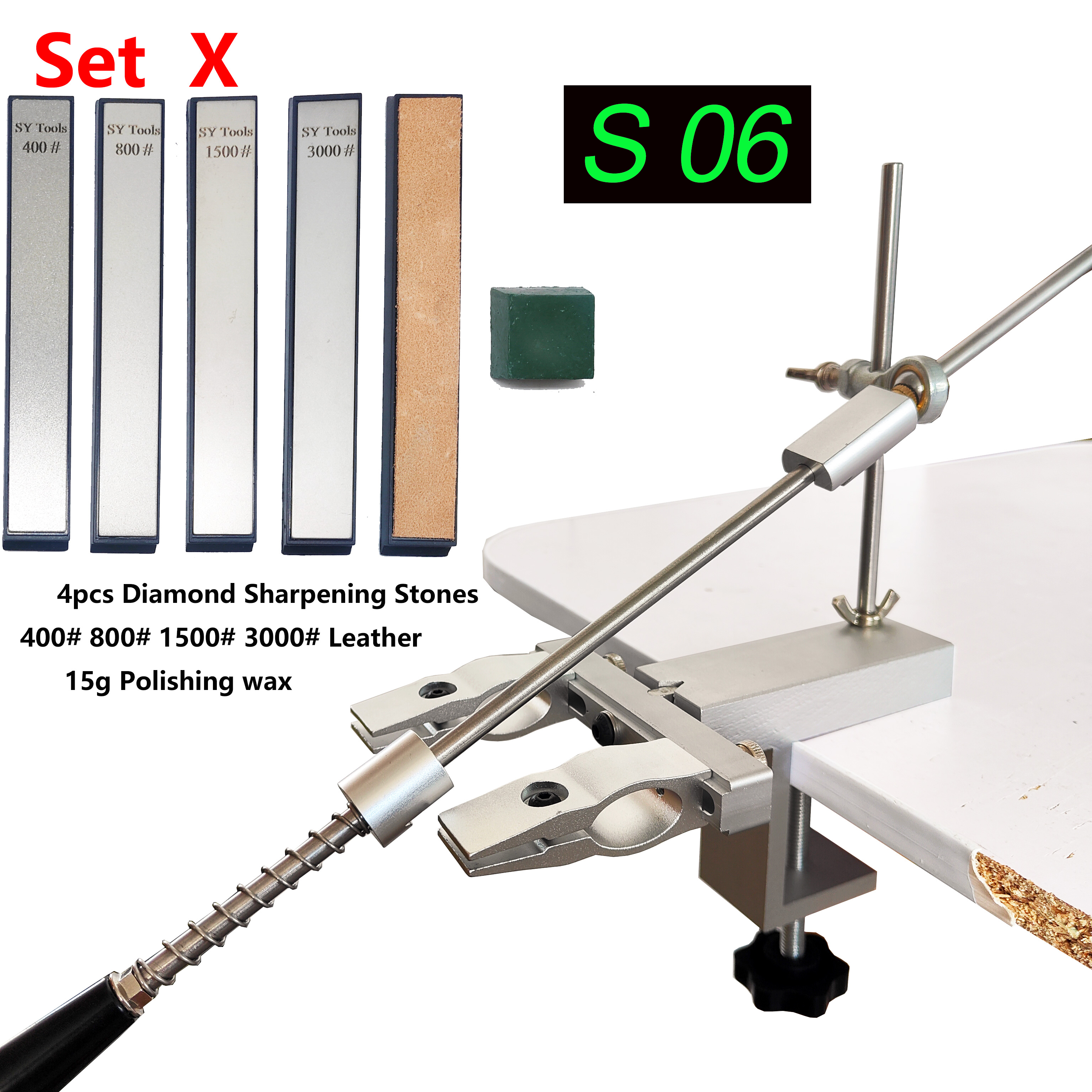 Affûteur de couteaux d'angle Apex, outils de cuisine, système d'affûtage de couteaux avec ensemble de pierres diamantées, S09, , partenaires professionnels