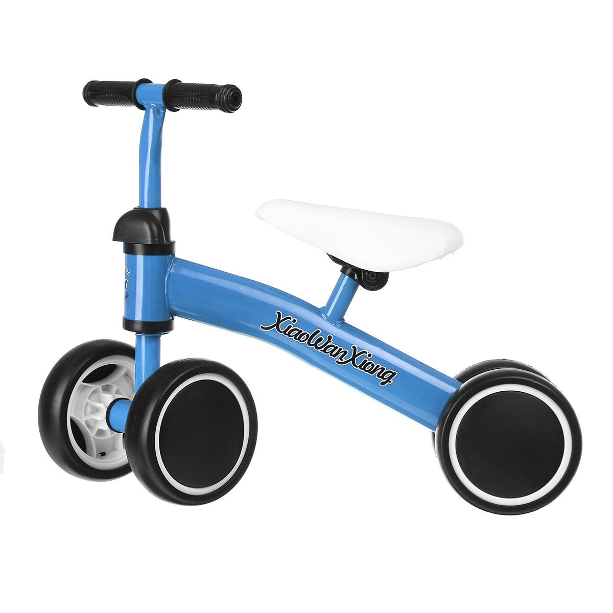 Andador de bicicleta de equilibrio para bebé, juguete para niños de 1 a 3 años para aprender a caminar, triciclo, Scooter Sin Pedal: Azul