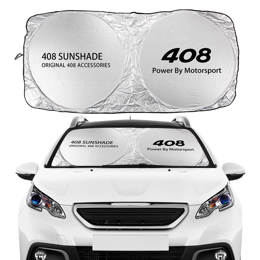 Para Peugeot 107, 108, 206, 207, 208, 306, 307, 308, 407, 408, 508, , 5008 RCZ 301 3008 Rifter parabrisas del coche cubierta para sombrillas Accesorios: For 408