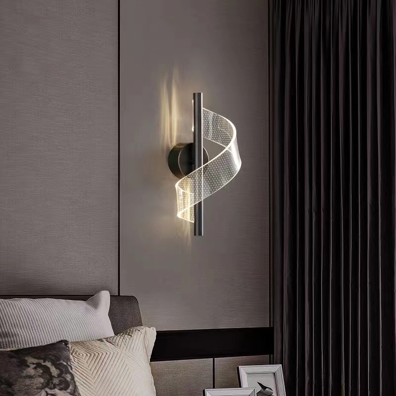 Moderne minimalistisk led-væglampe til hjemmet, indendørs indretning, væglampe til stue, soveværelse, sengebord, baggrundslys, dekoration