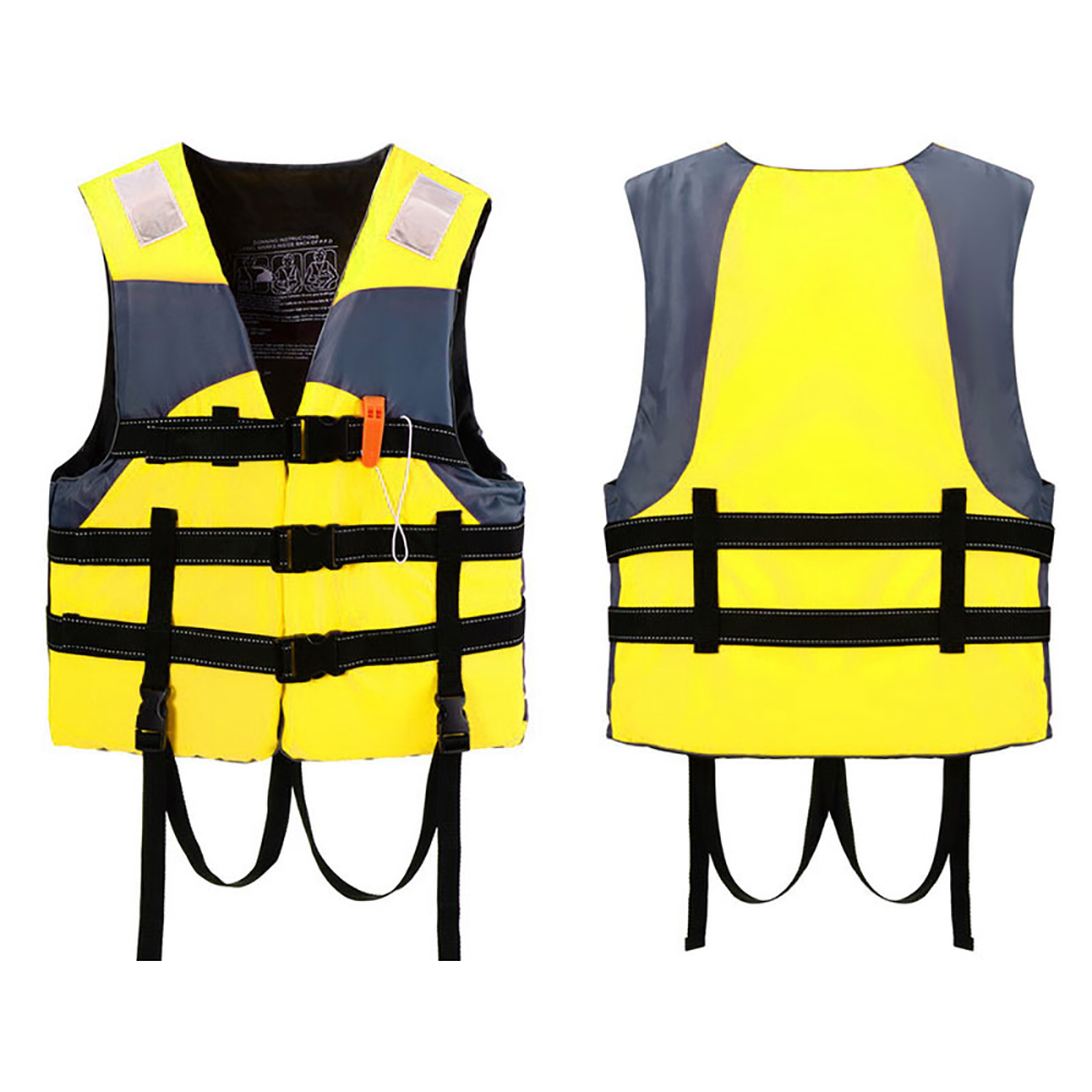 Adult kayak life jacket, surf vest, motorboats, wakeboard, raft, lifeboat, ski, water sports, swimming, drifting, life jacket: S / Yellow