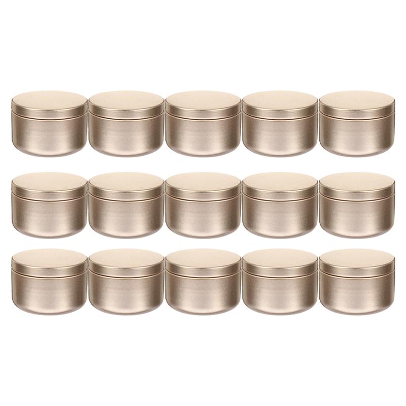 24 stk aluminium stearinlys boks runde lysbeholdere praktiske lys krukker stearinlys liten krukke fast aromaterapi lufttett metallkrukke: B