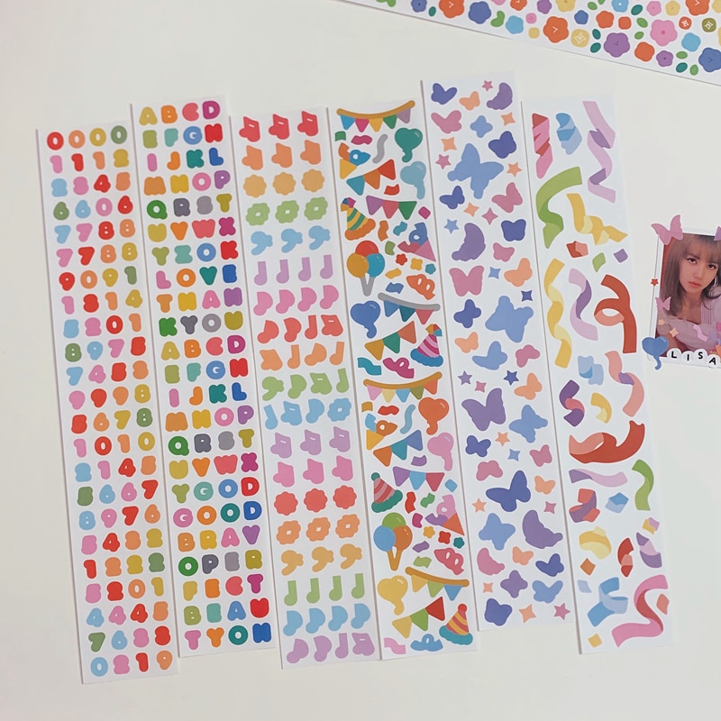 Pegatinas de cinta coloridas y creativas, bricolaje, álbum de recortes, diario, feliz plan, para teléfono móvil, pegatinas decorativas