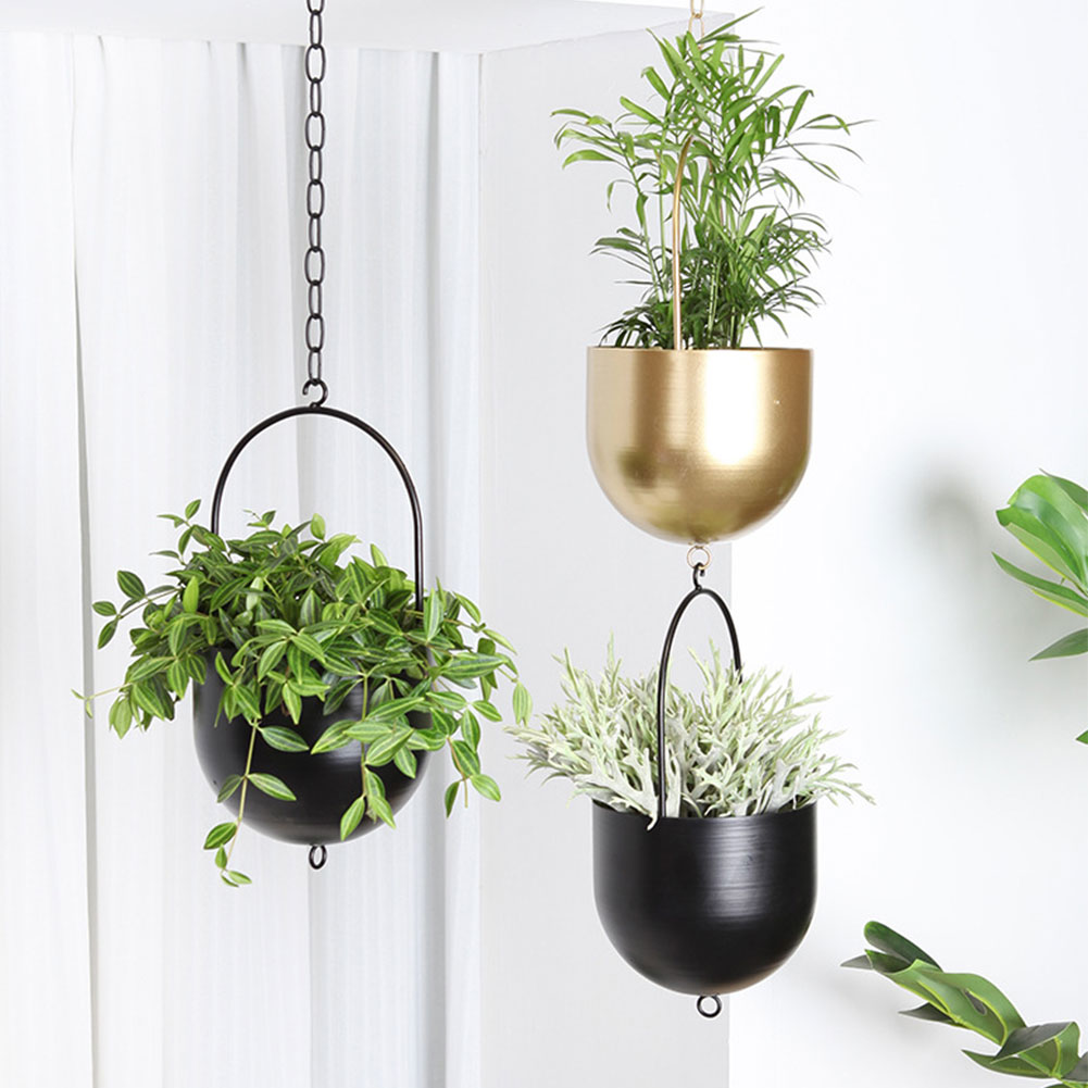 Hængende plantepotter minimalistisk plantepottebeholder metal hængende blomsterpotter til indendørs udendørs have balkon