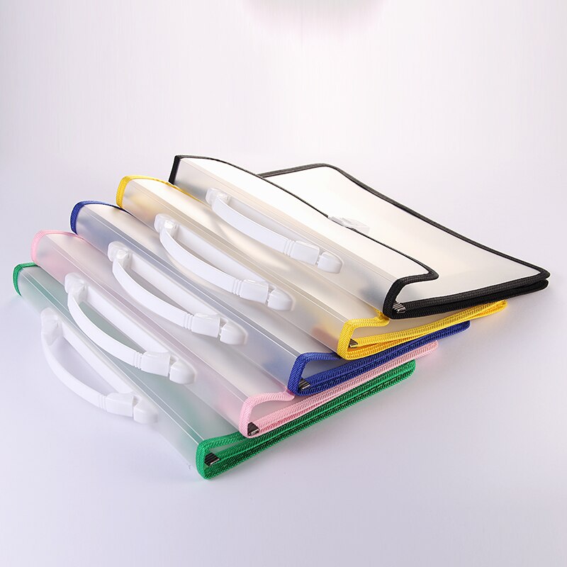 Large capacity A4 File Folder Document Bag Business Briefcase Paper Storage Organizer Bag Stationery School Office Supplies