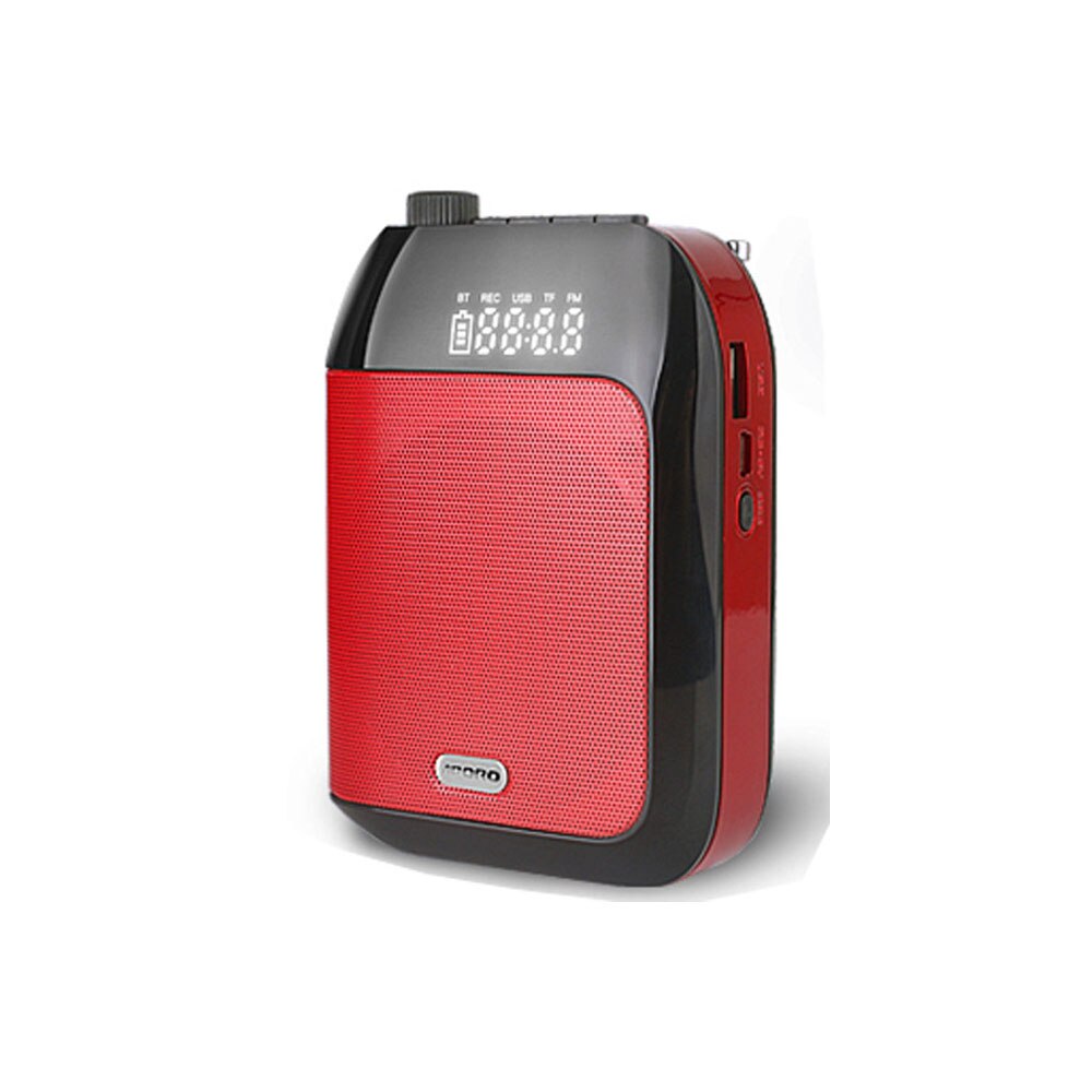 15W Portable Wired Voice Amplifier Speaker Loudspeaker Teacher Microphone For Teaching Guiding 10 hour of endurance: Red
