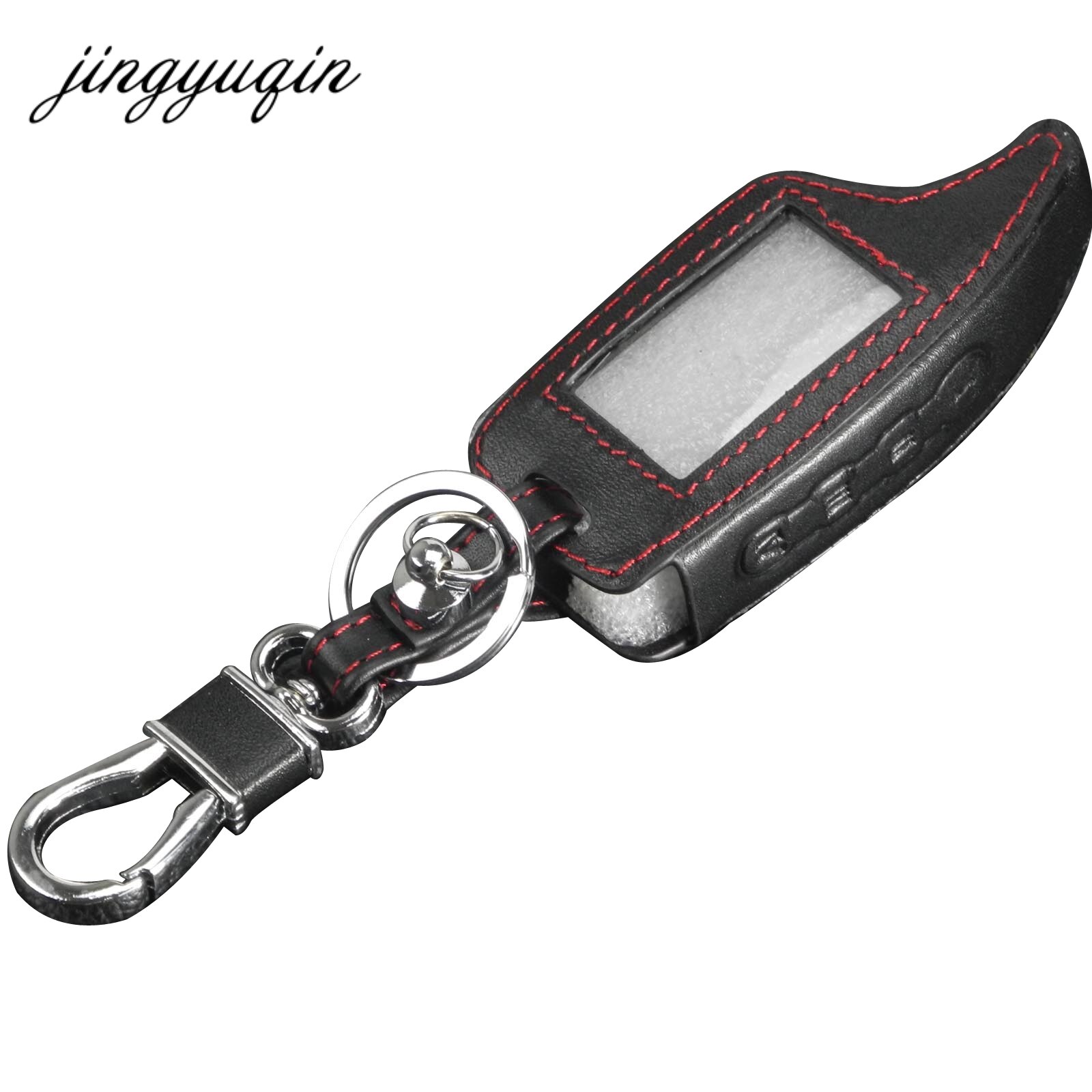 Jingyuqin Voor Scher Khan Magicar 5/6 Leather Case Voor Scher-Khan Magicar M5 M6 Lcd Alarm Afstandsbediening Sleutelhanger Cover protector