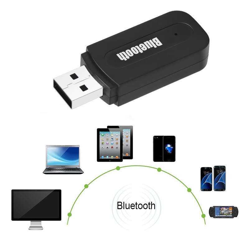 Bluetooth Auto Draadloze Mini USB Bluetooth Aux Muziek Audio Receiver Adapter 3.5mm Stereo Audio Bluetooth Car Kit voor Mobiele telefoon