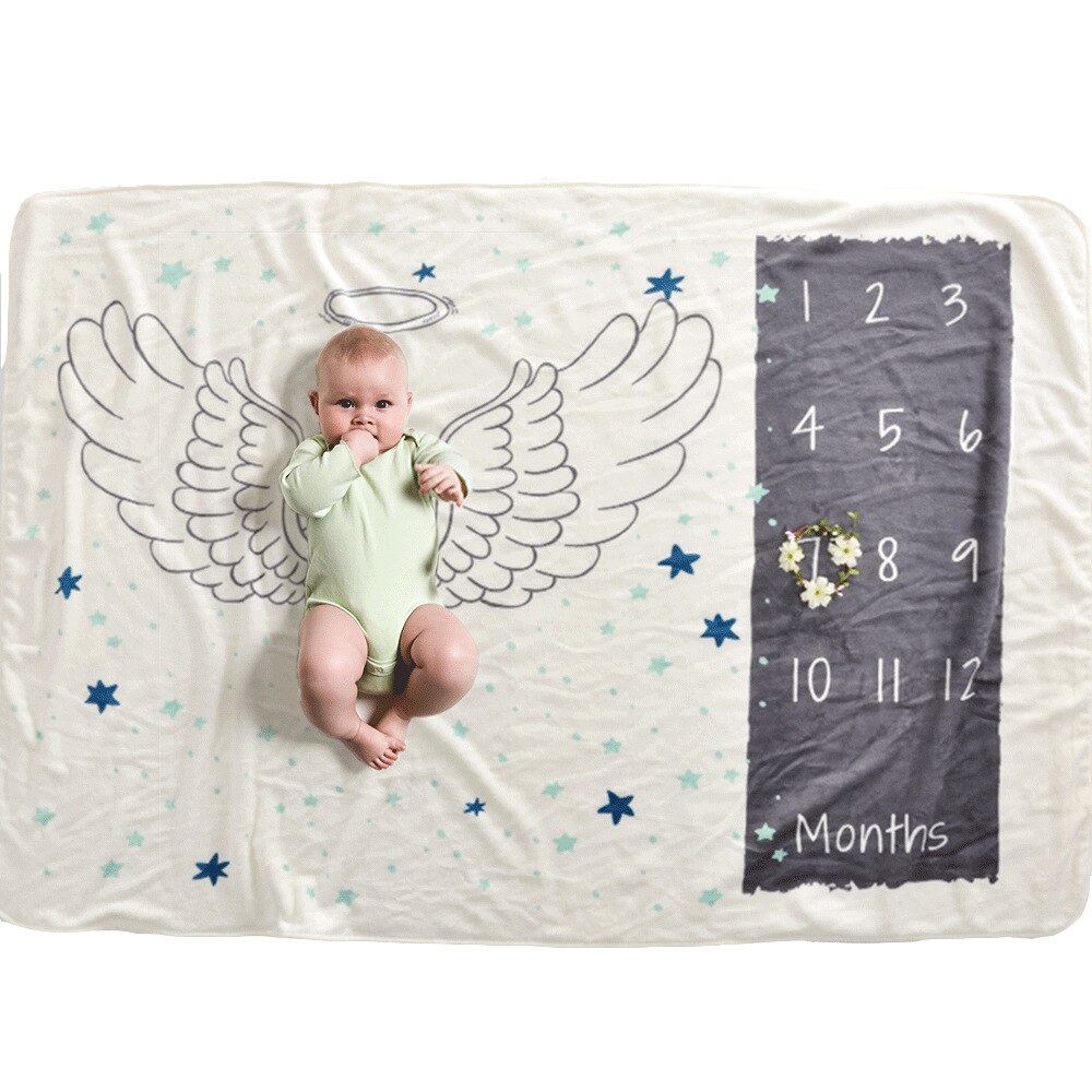 102X152cm Baby Photography Blanket Props Baby Milestone Blanket Receving Background Baby Monthly Blanket for Shooting Photo