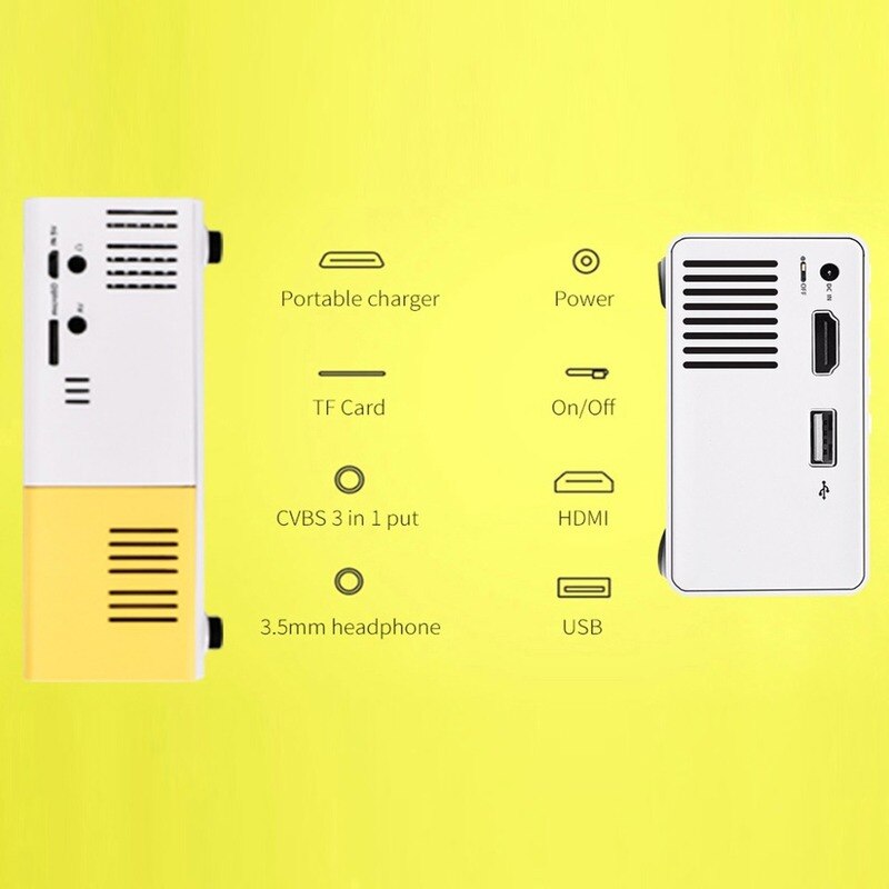 Mini projector Wireless connection to mobile phone micro projector Audio Portable Projector Home Media cell phone projector