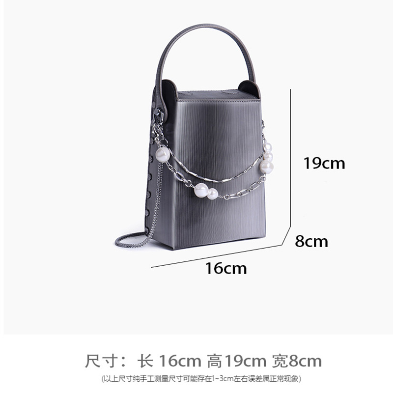 Damen-schultertaschen , 2022 pu lederhandtaschen und handtaschen, zigarettenetui in farbverlaufsform, perlenkette, Kasten-taschen