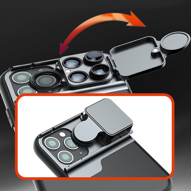 Phone Case Lens Wide Angle Macro Fisheye Portrait Filter Lens,for iPhone 11 Pro